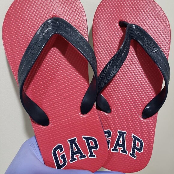 GAP Kids Flip-Flops Sandals Red Blue Black Size 3/4 – Comfortable Summer Shoes - Picture 4 of 7